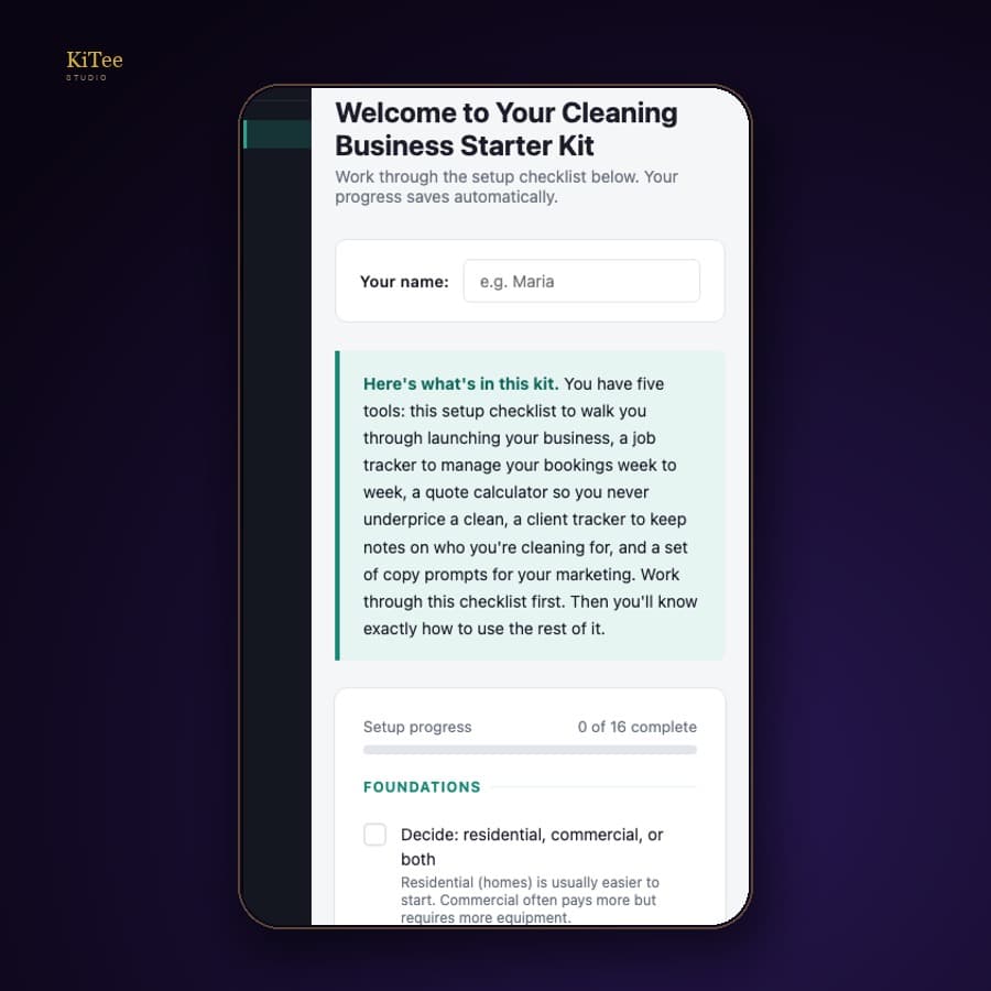 Cleaning Business Starter Kit