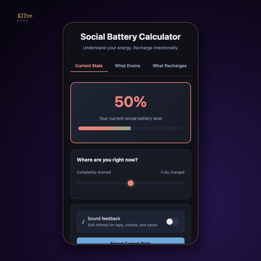 Social Battery Calculator